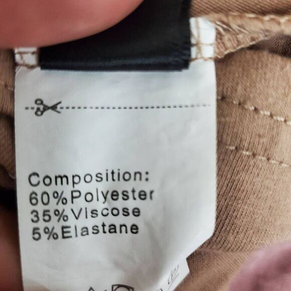 SHEIN Curve 4XL Taupe Blouse Crochet Sleeve Short Sleeve Soft Stretch Tee - Picture 5 of 6